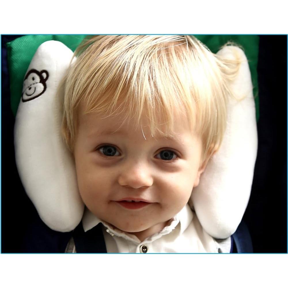 Almohada de Cabeza y Cuello Ajustable Inchant para Bebés - Blanca