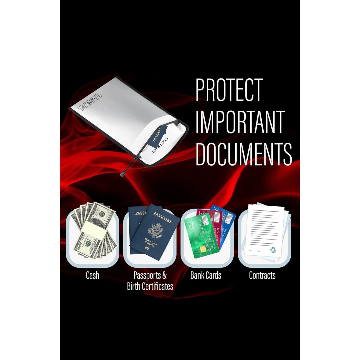 Bolsa de Documentos a Prueba de Fuego The Good Stuff 38x28cm