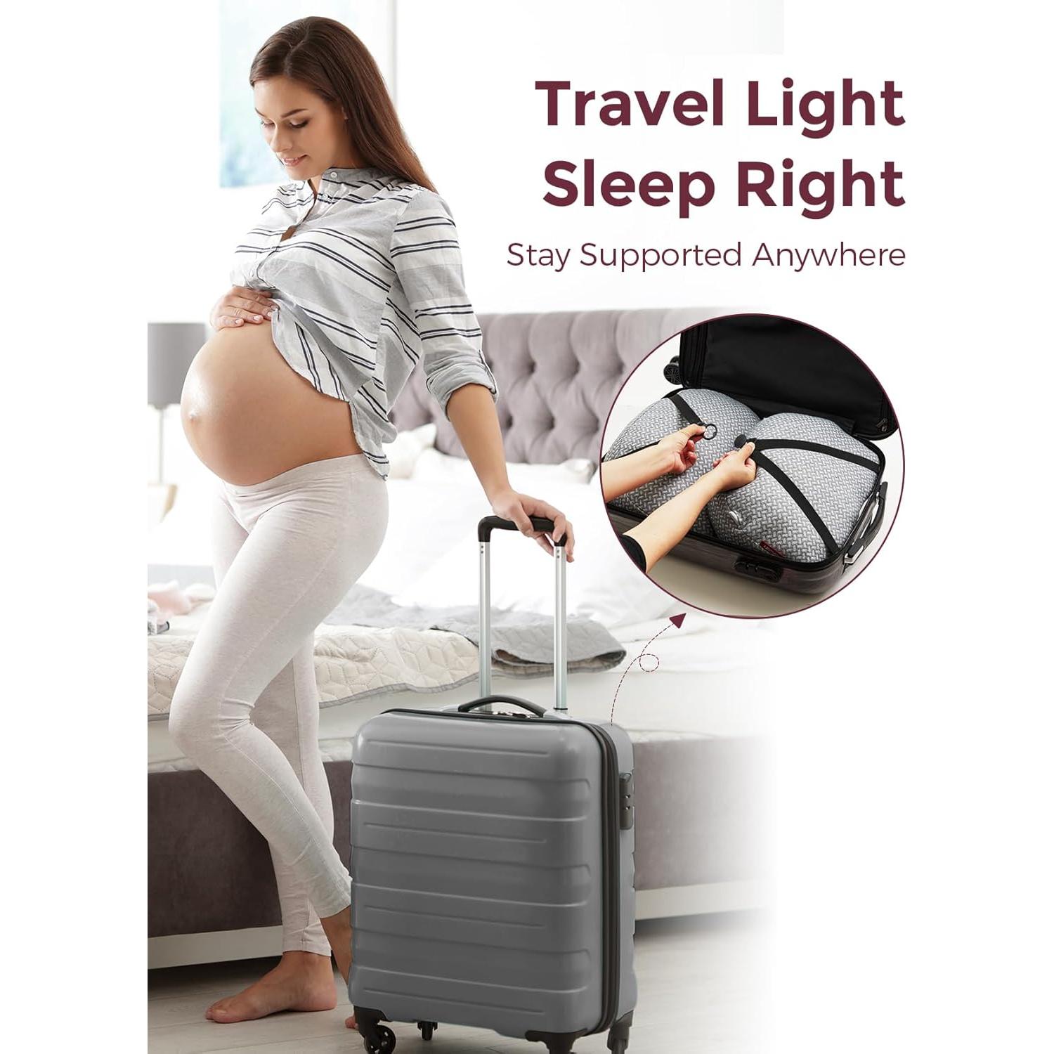 Almohada Portátil para Embarazo Momcozy PP201 Ajustable Gris
