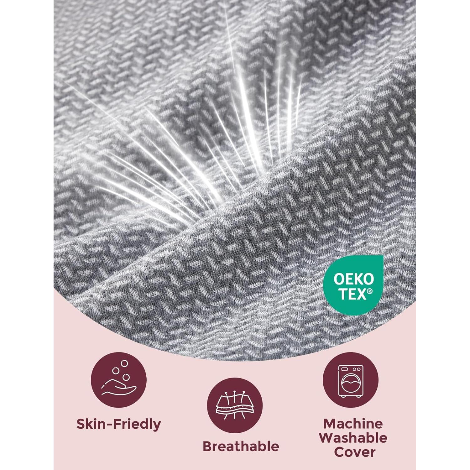 Almohada Portátil para Embarazo Momcozy PP201 Ajustable Gris