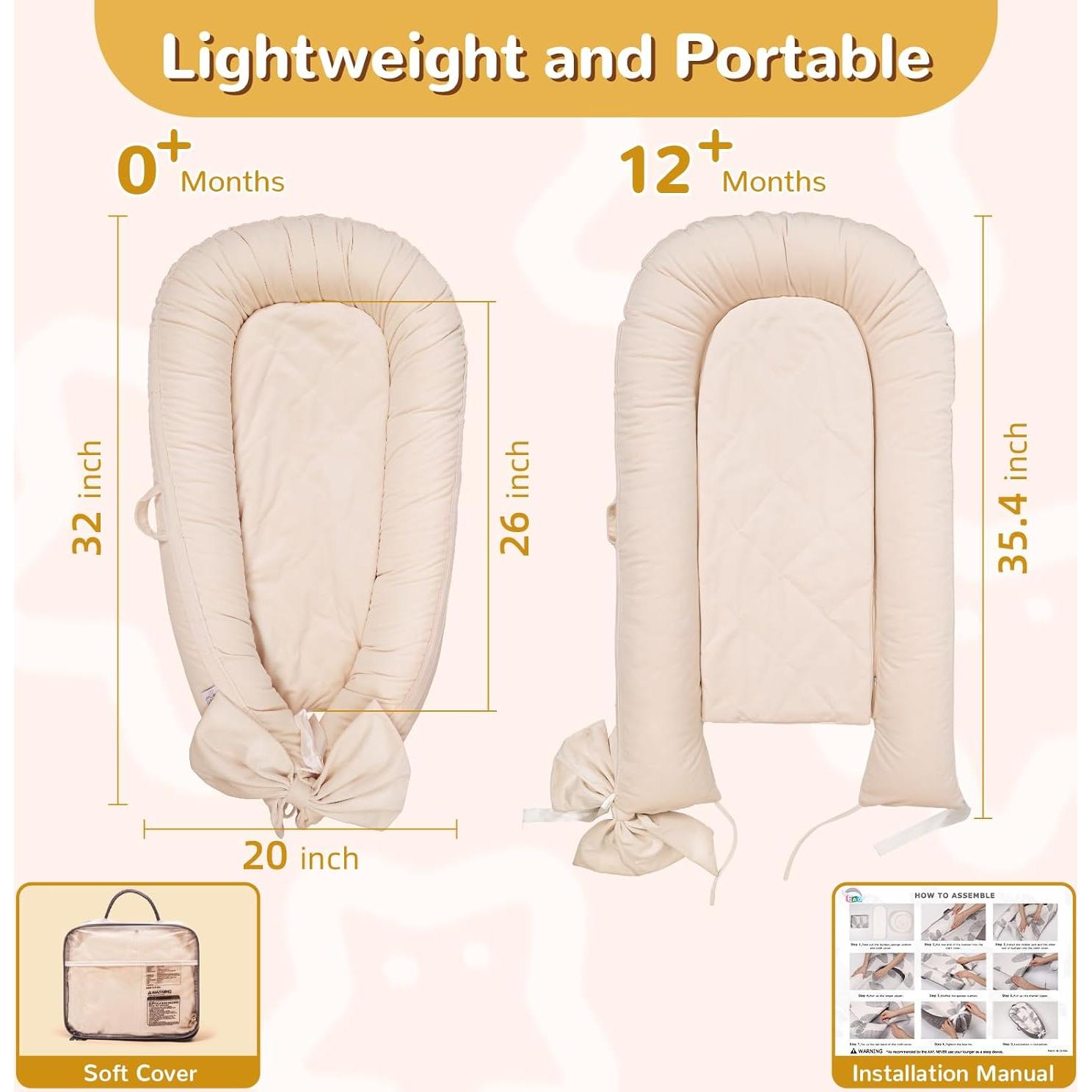 Cubierta de Lounger para Bebé EAQ - Terciopelo Suave y Transpirable