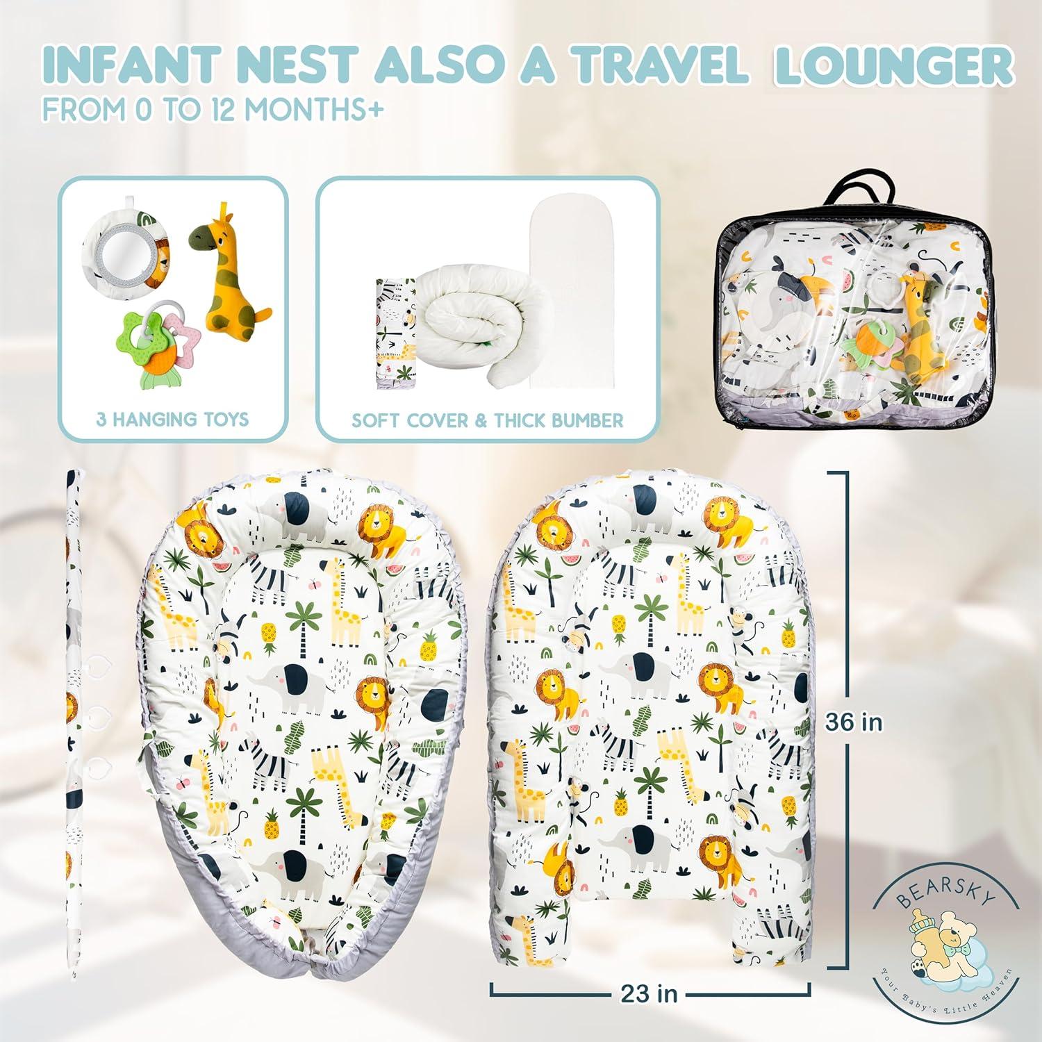 Cuna para Bebés Nido Algodón 100% Suave 0-12 Meses