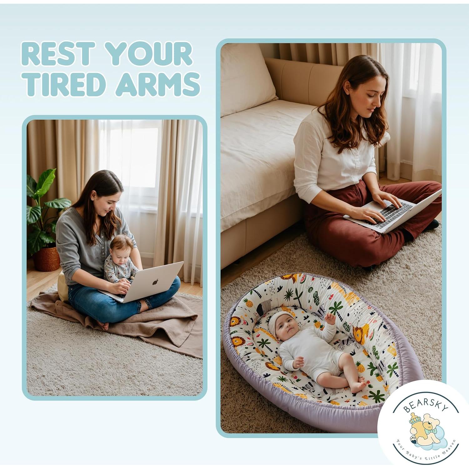 Cuna para Bebés Nido Algodón 100% Suave 0-12 Meses