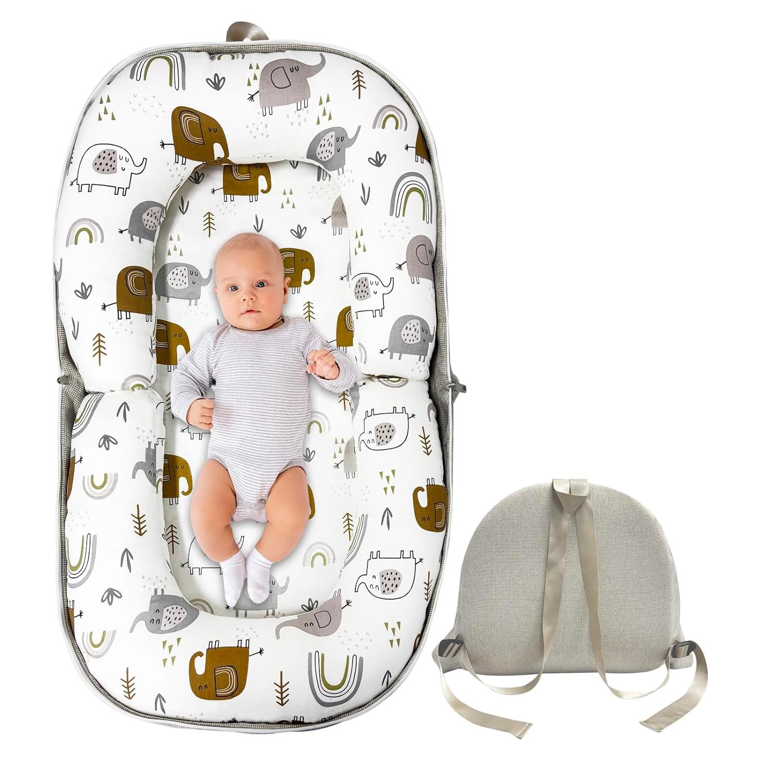 Cojín Plegable para Bebé UGRASEA Gris, 0-24 Meses, Multifuncional