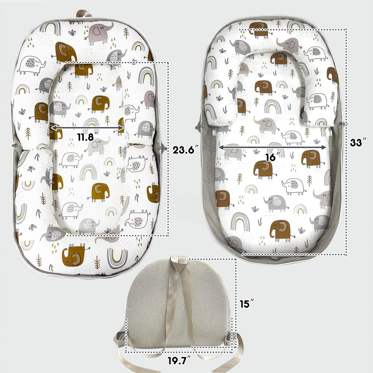 Cojín Plegable para Bebé UGRASEA Gris, 0-24 Meses, Multifuncional