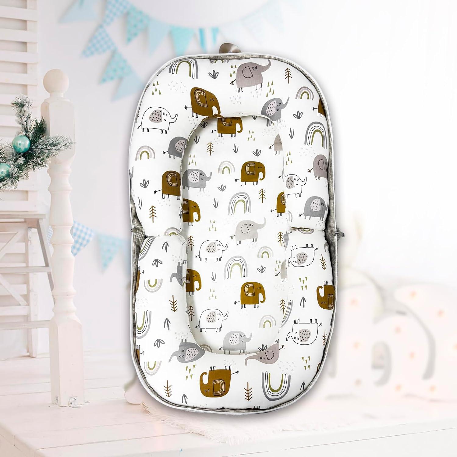 Cojín Plegable para Bebé UGRASEA Gris, 0-24 Meses, Multifuncional