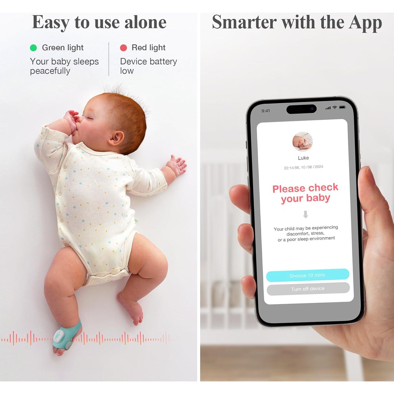 Monitor de Sueño para Bebés Sense-U - Frecuencia Cardíaca y Movimiento