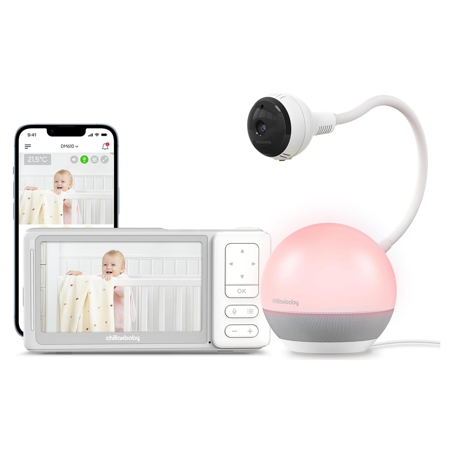 Monitor de Bebé Chillax Baby Mood Plus 1080p 5" Wi-Fi