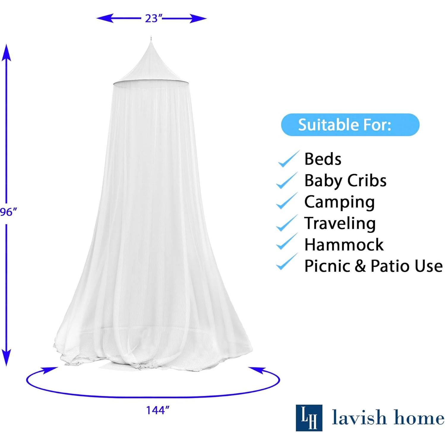 Red Repelente de Mosquitos Lavish Home 75-31215 para Camas y Hamacas