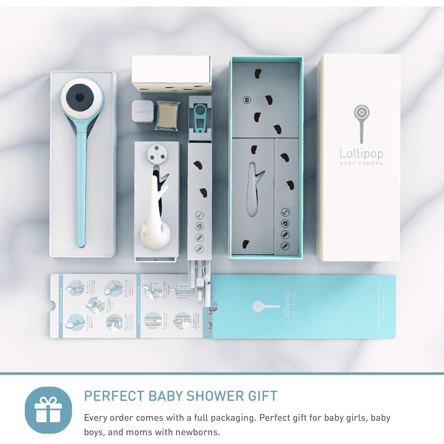 Monitor de Bebé Lollipop Algodón de Azúcar - Cámara Wi-Fi 1080p