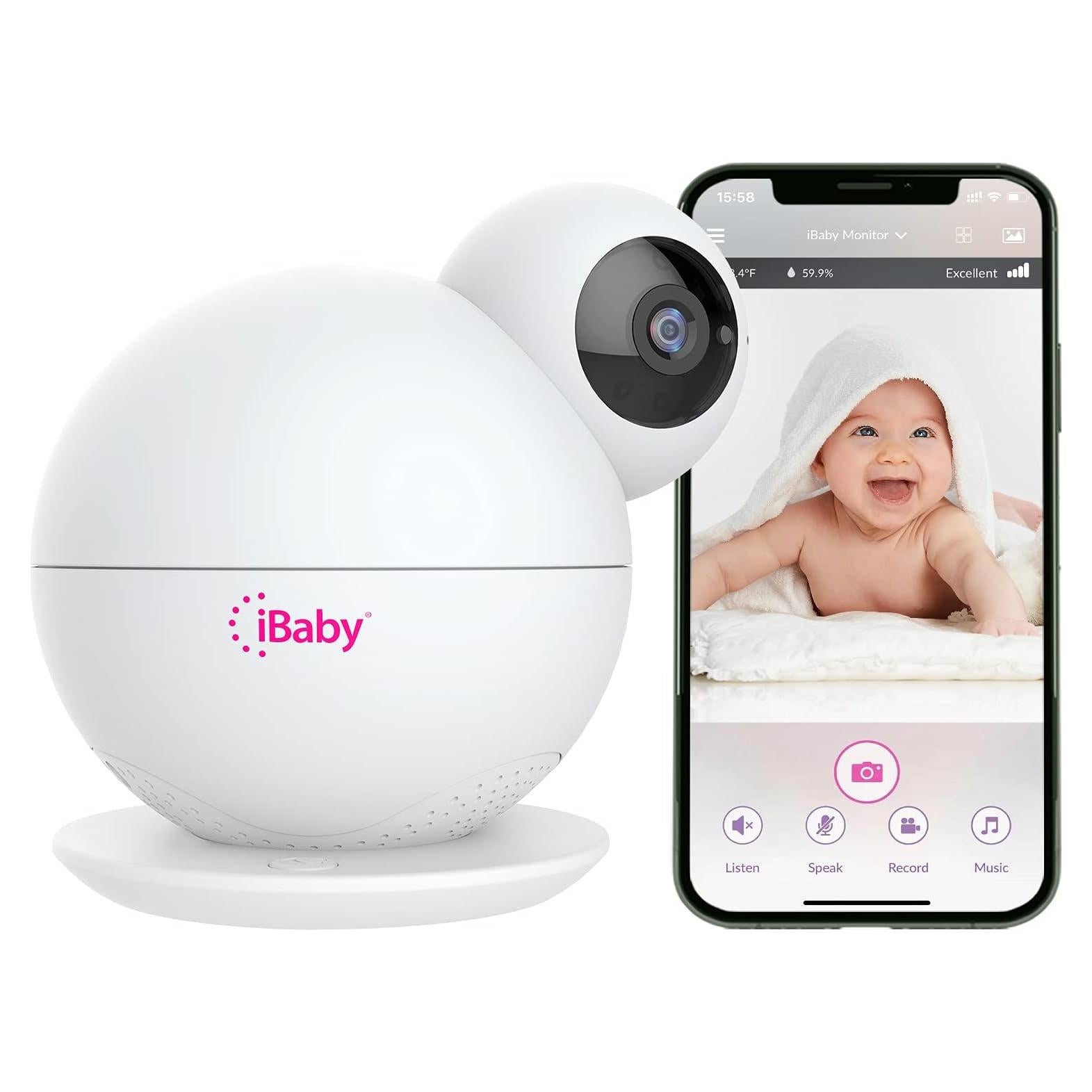 Monitor de Bebé iBaby M8L WiFi 1080P HD con Audio y Alertas