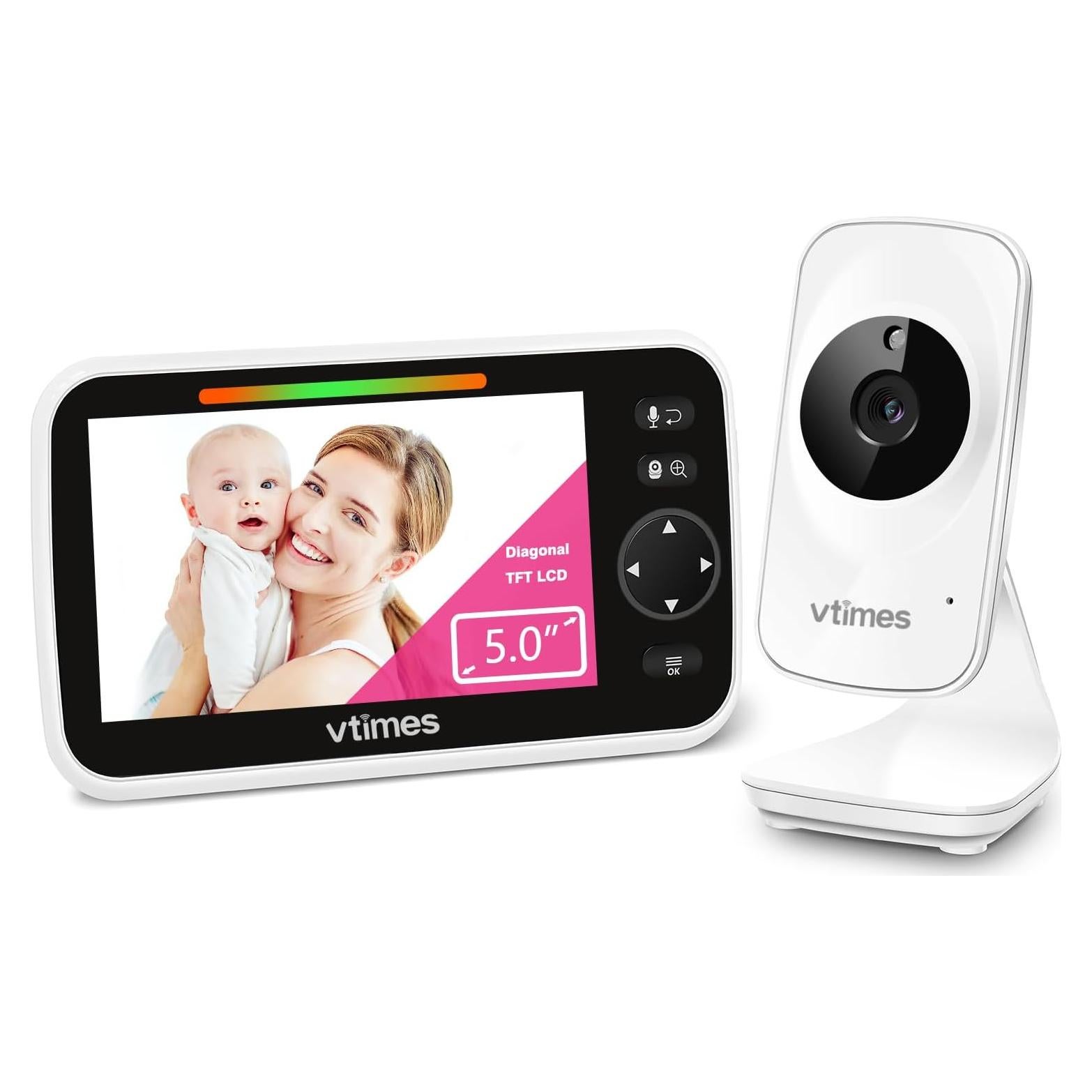 Monitor de Bebé VTimes VT50J LCD 5" Inalámbrico con Audio
