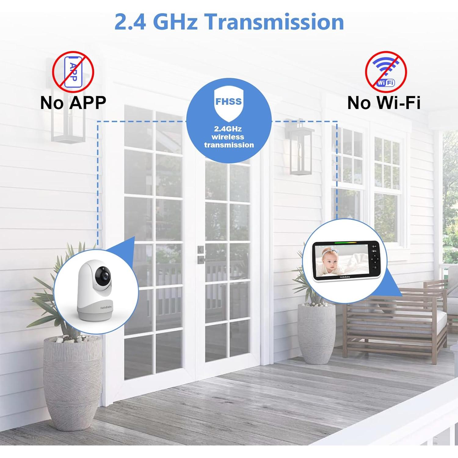 Monitor de Bebé HelloBaby HB6250Plus 6" IPS Batería 4000mAh