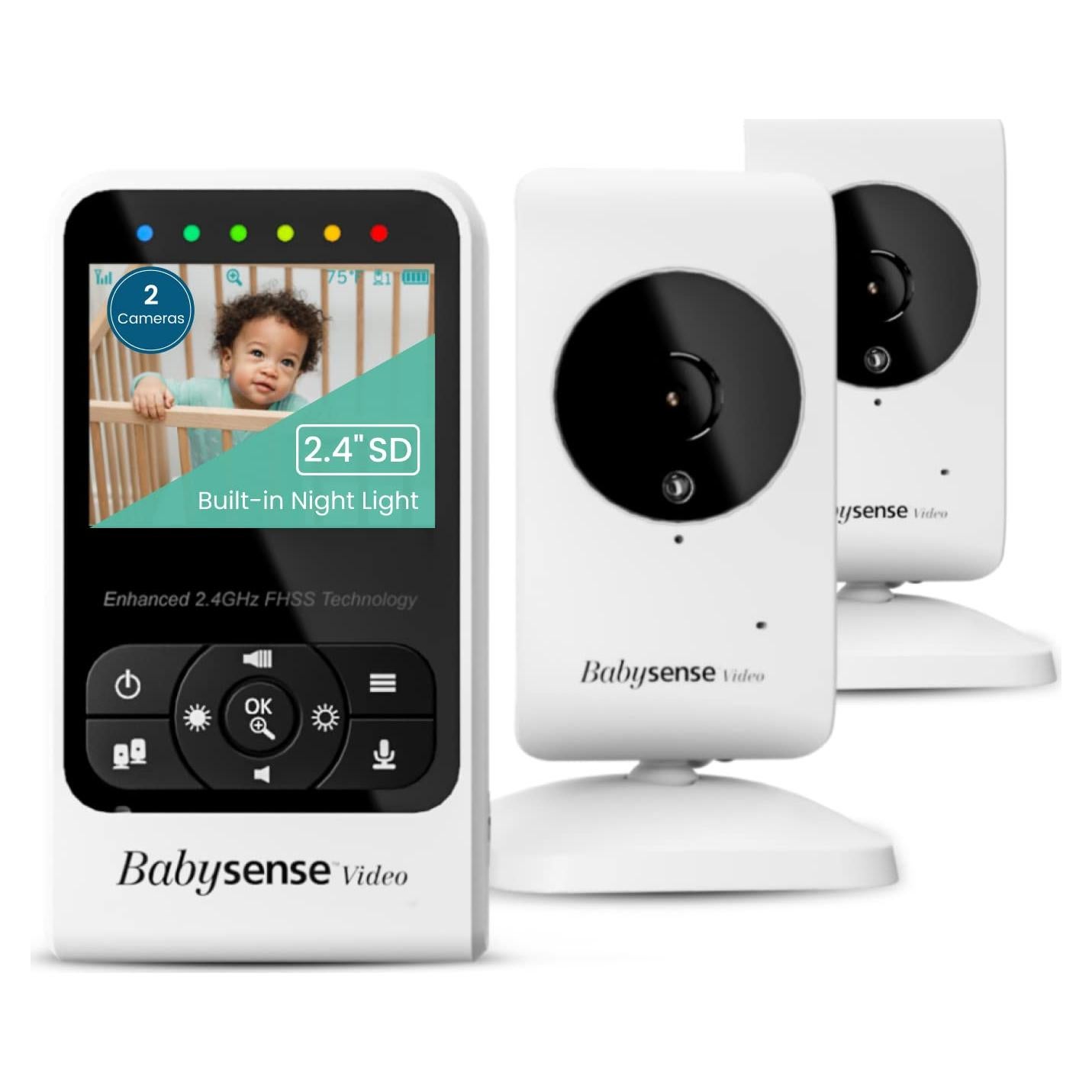 Monitor de Bebé Babysense V24R-2 con 2 Cámaras y Audio