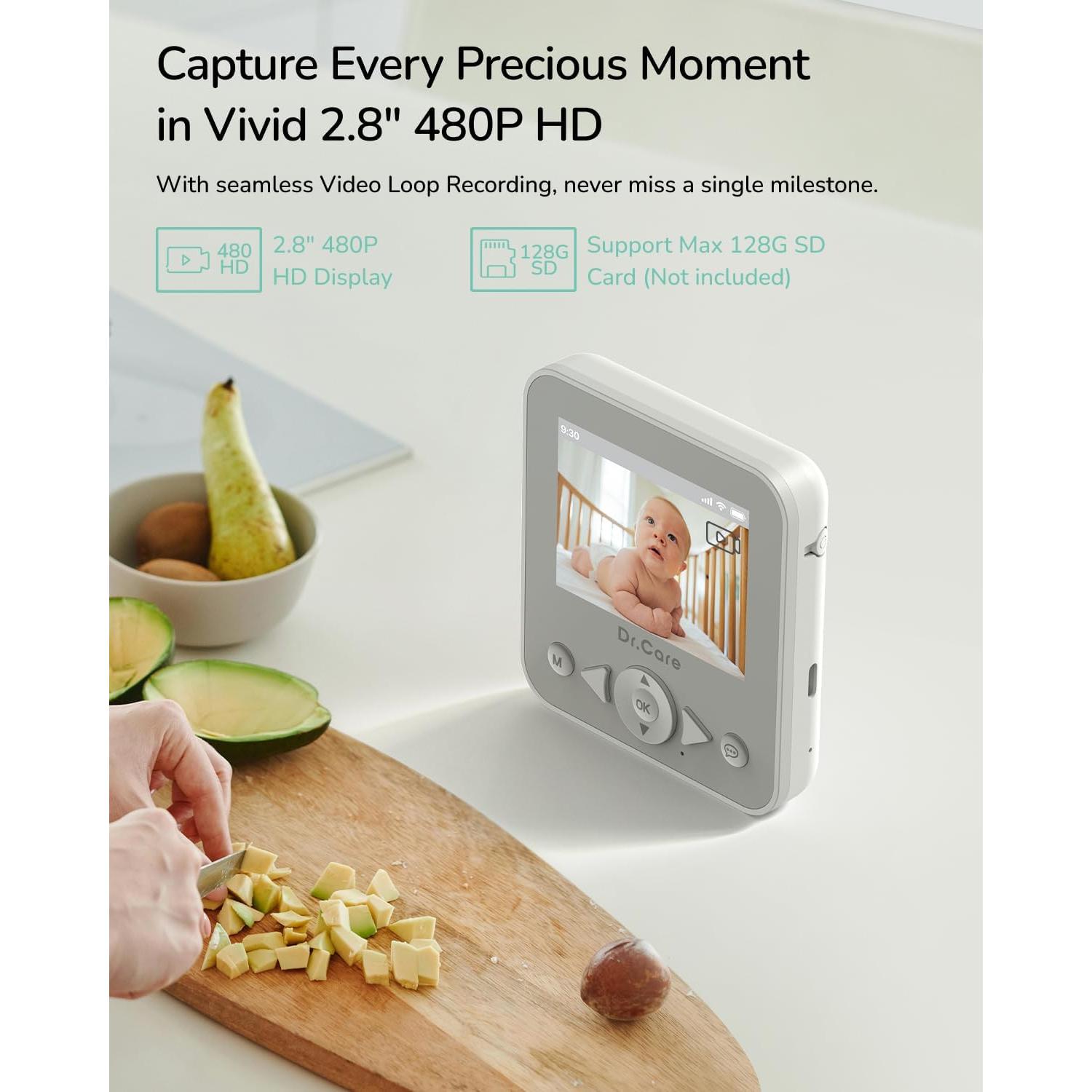 Monitor de Bebé Dr.Care NeoView 2 Cámaras 2.8" HD