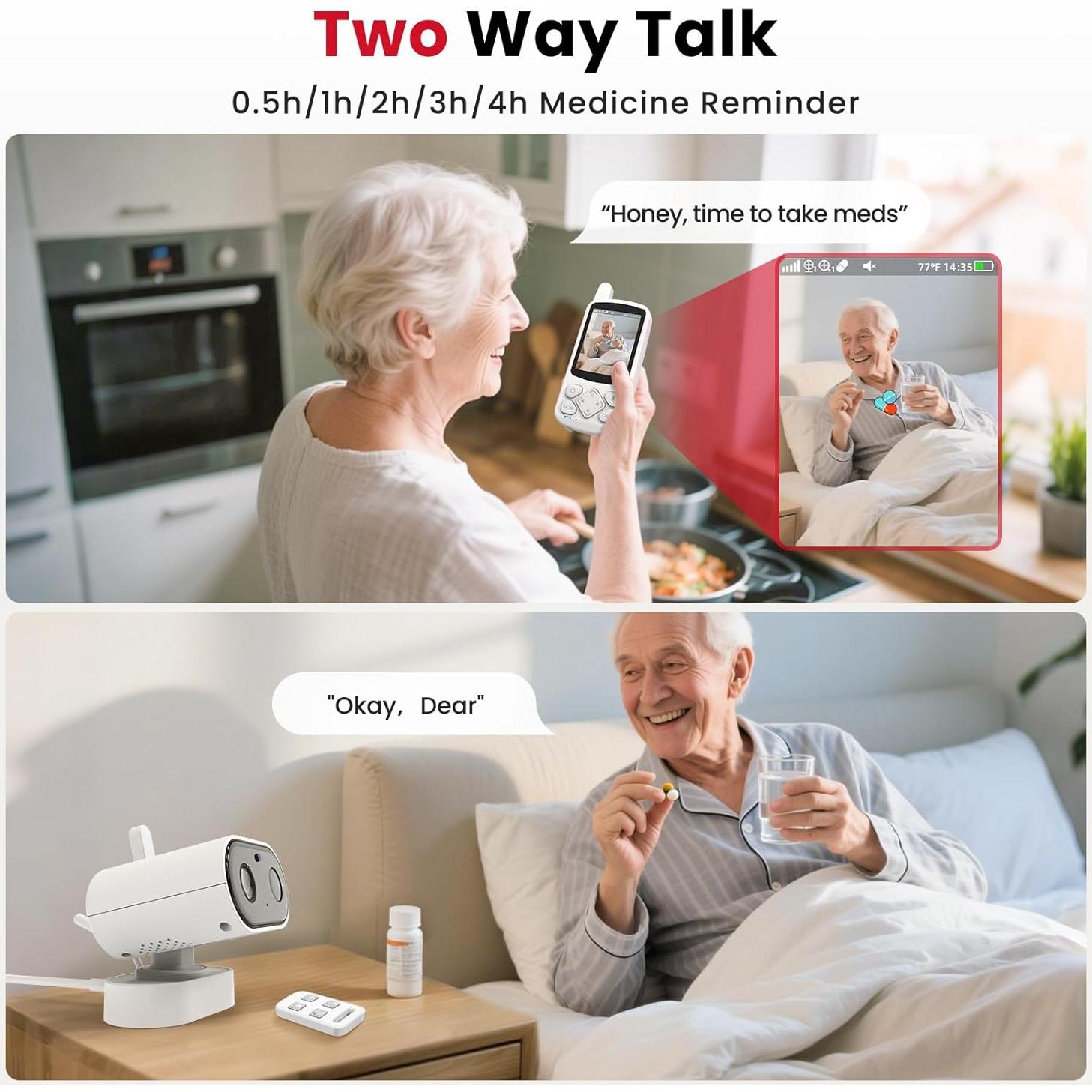 Monitor para Ancianos CallToU con Cámara y Audio 720p