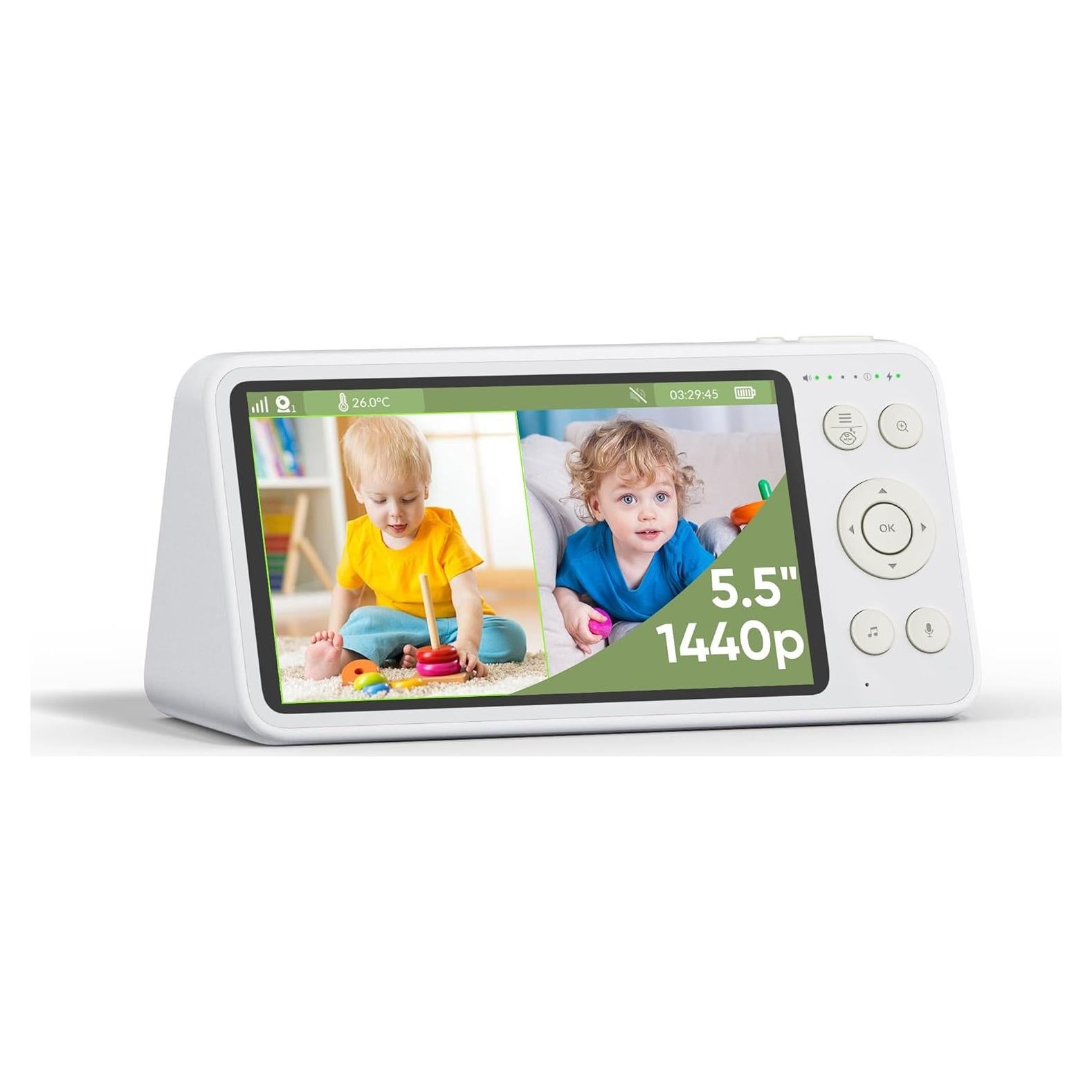 Monitor para Bebés Bonoch BBM04 5" 1440p con Batería 7800mAh