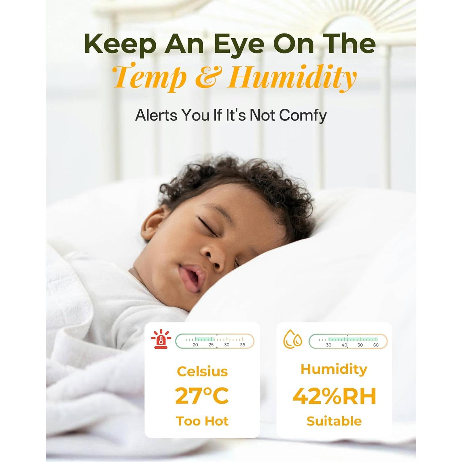 Monitor de Bebé Arenti 2K con Pantalla de 5" y Audio Bidireccional