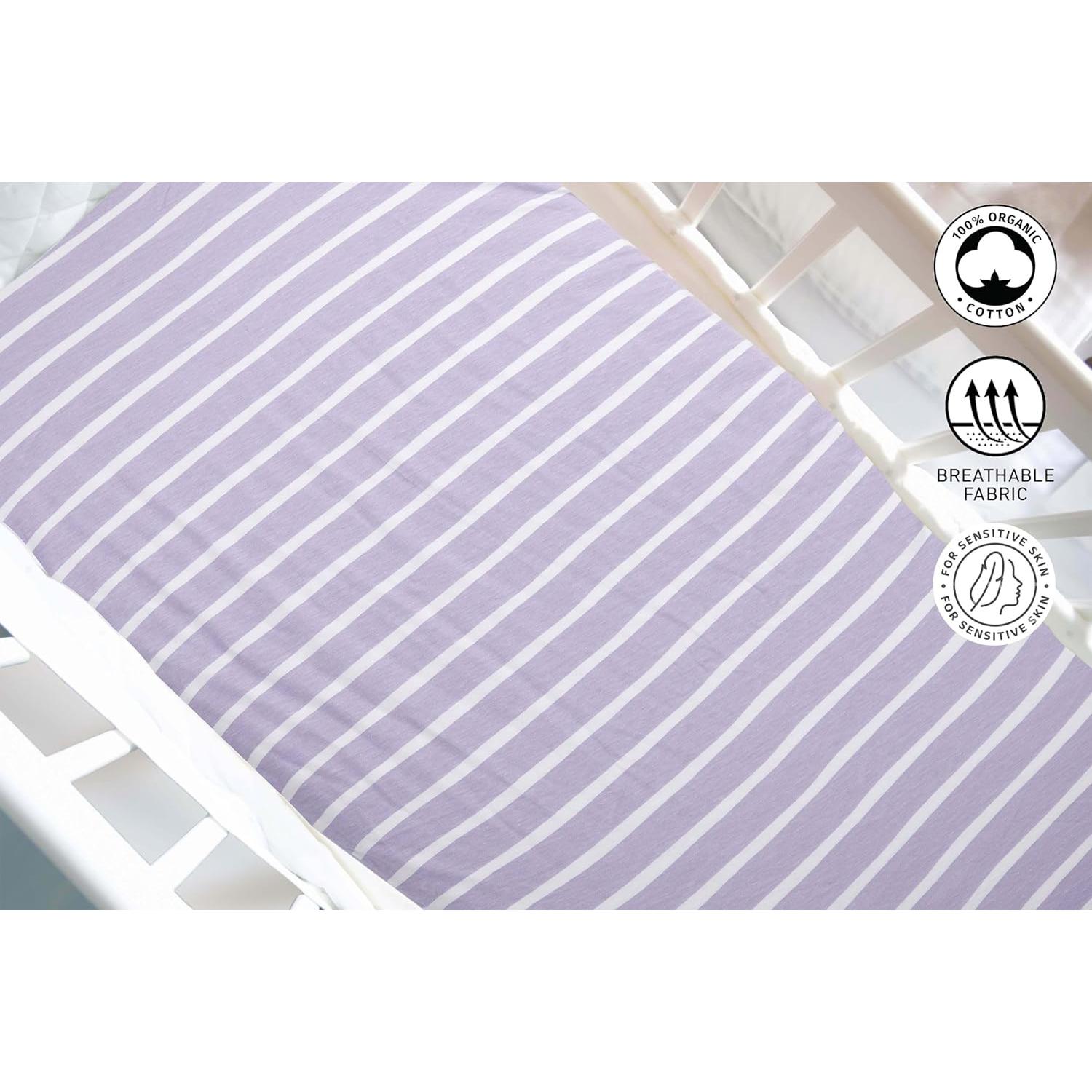 Sábanas Orgánicas para Cuna Lateral Bublo Baby - Paquete de 5