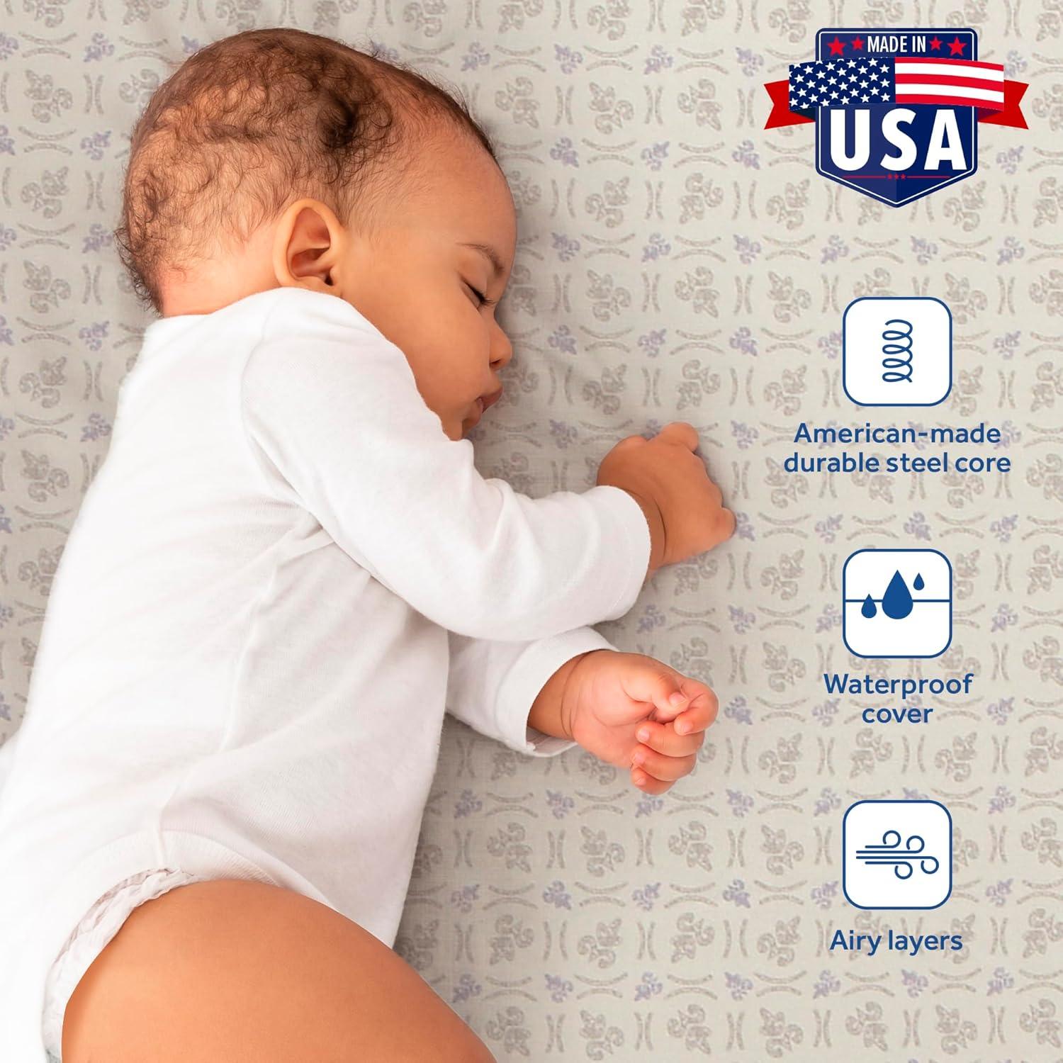 Colchón de Cuna Antibacteriano Sealy Baby 132x71 cm Impermeable