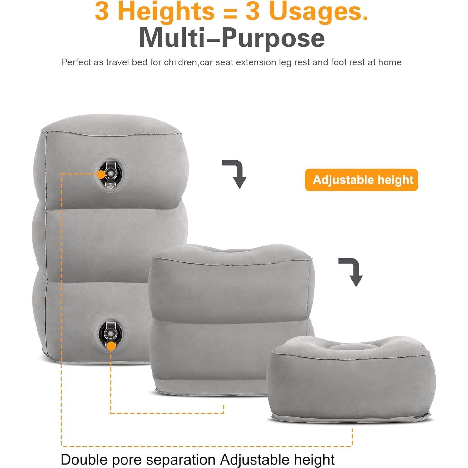Cojín Inflable de Viaje Sunany para Descanso de Pies - Ajustable