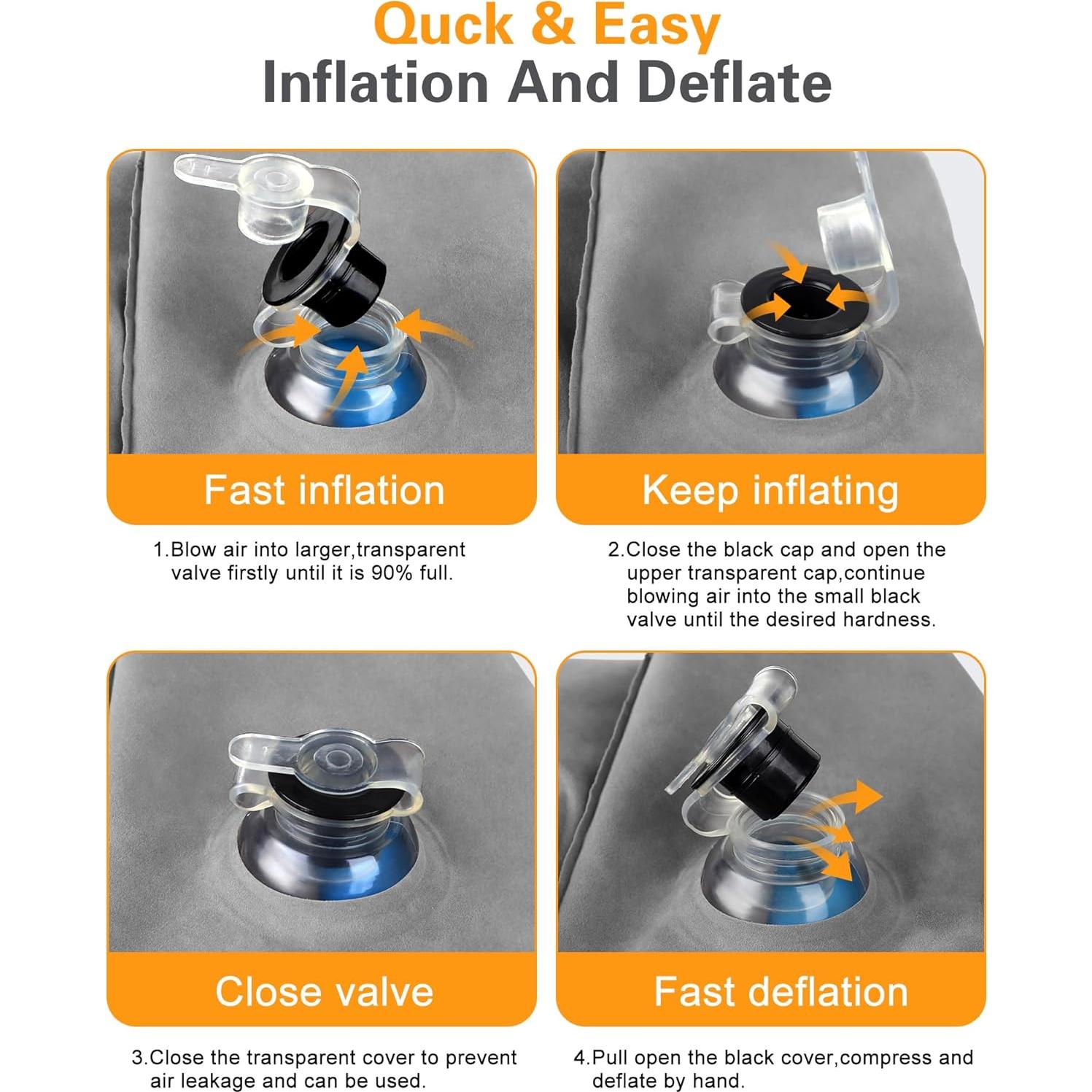 Cojín Inflable de Viaje Sunany para Descanso de Pies - Ajustable