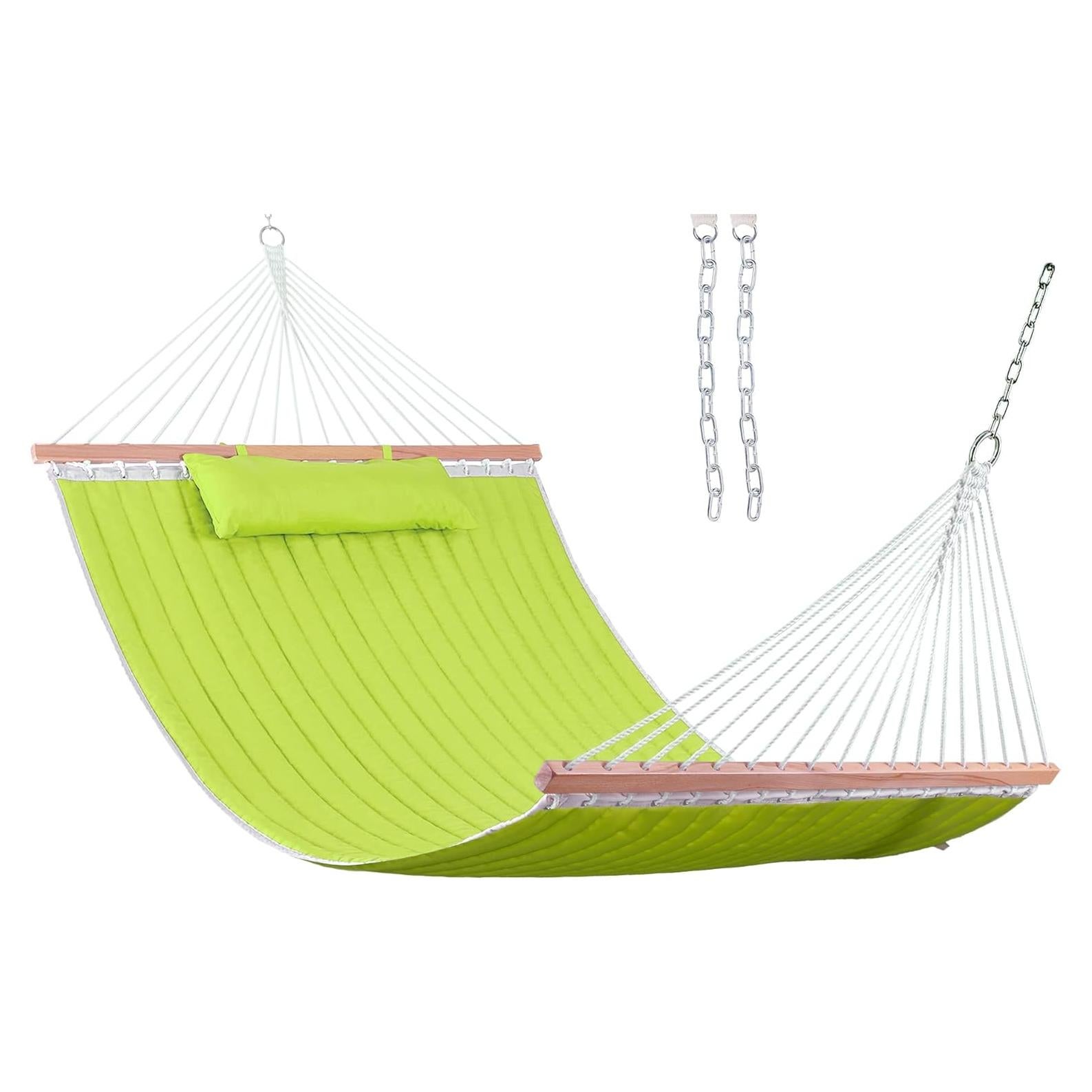 Hamaca Acolchada Doble Lazy Daze Verde Limón 3.66m 204kg