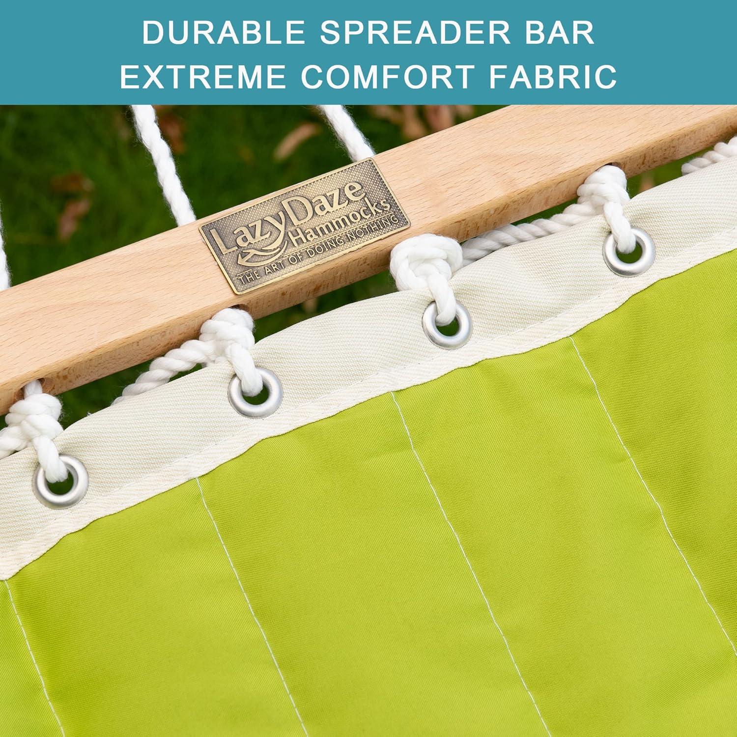 Hamaca Acolchada Doble Lazy Daze Verde Limón 3.66m 204kg