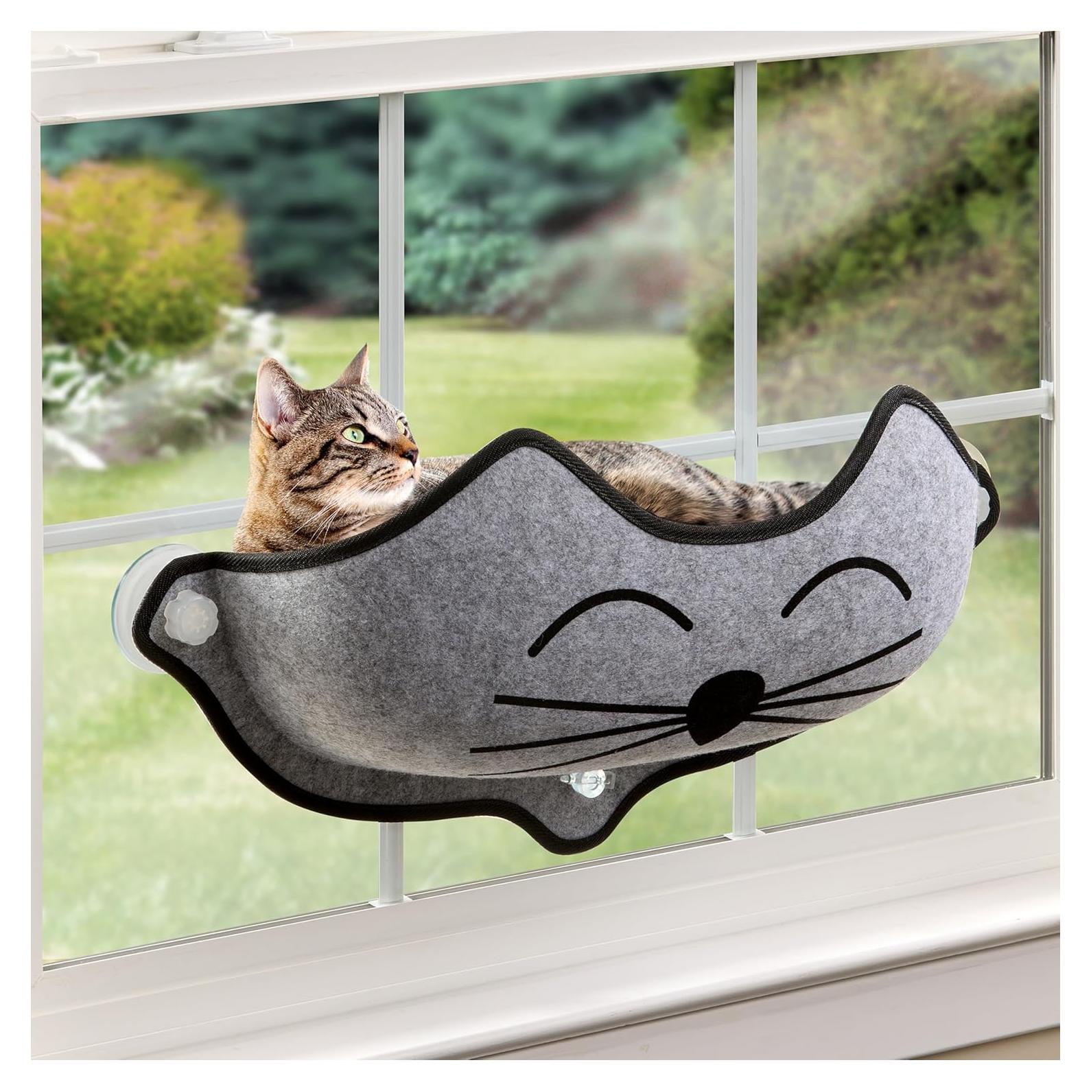 Cama de Ventana para Gatos K&H EZ Montaje Gris 76.2x38.1cm