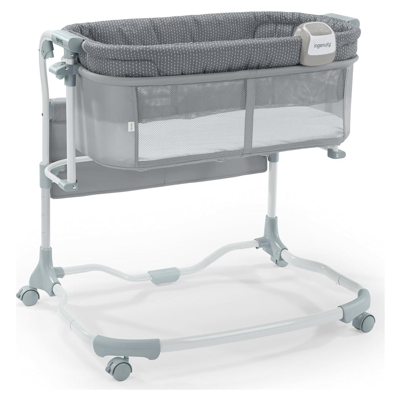 Cuna de lado Ingenuity Dream & Grow con colchón AirLoom - Gris