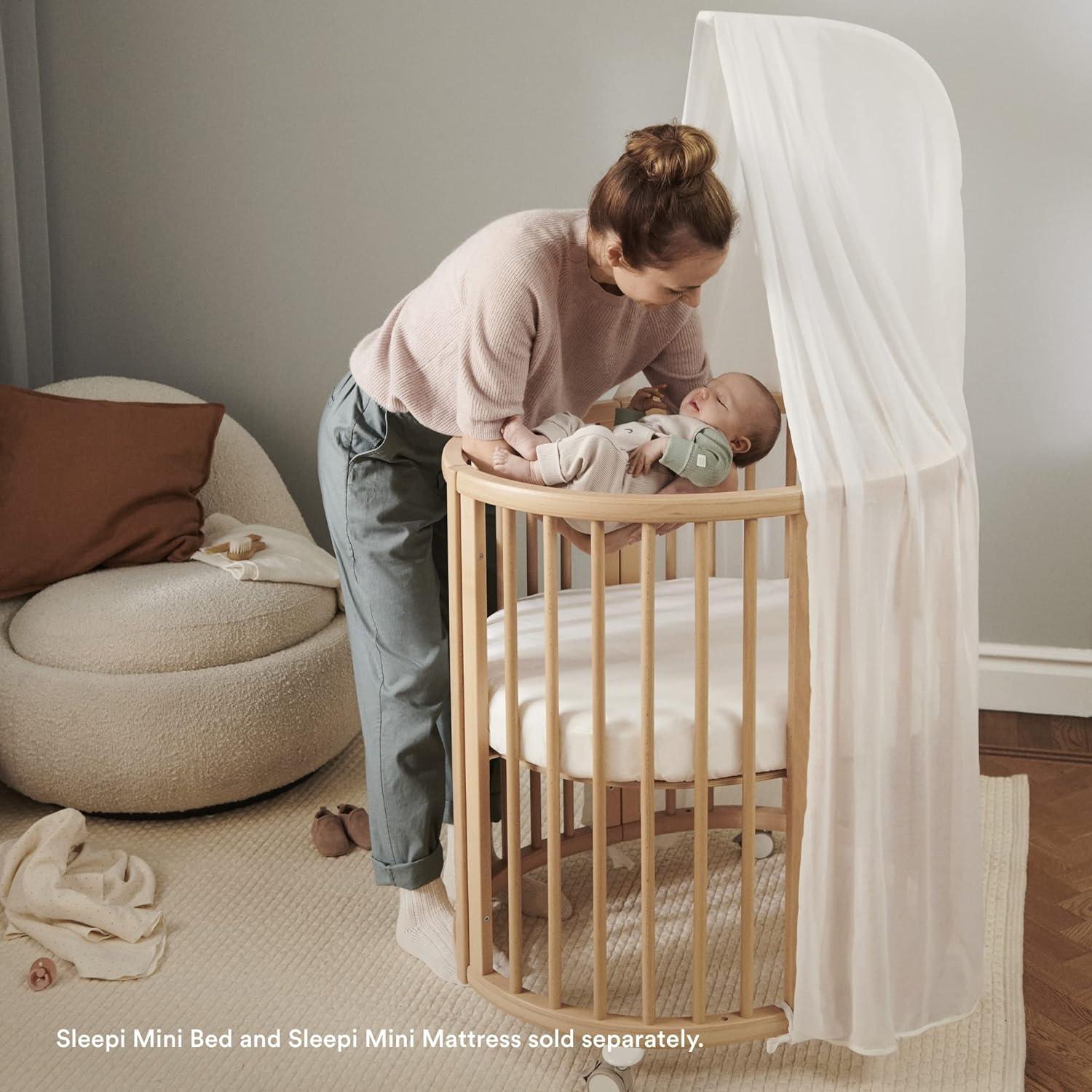 Dosel Stokke Sleepi V3 Blanco - Cuna Mini y Cama - Tela Ligera