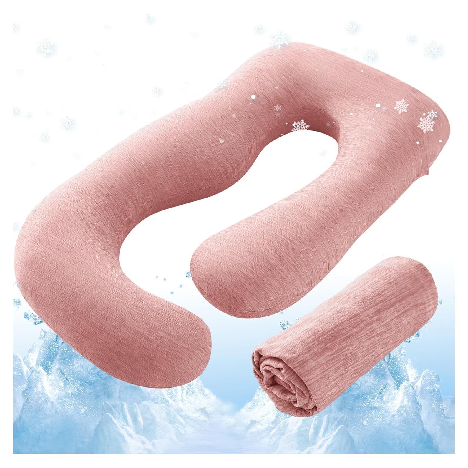 Funda de Almohada de Embarazo Refrigerante Sasttie Rosa 145x140 cm