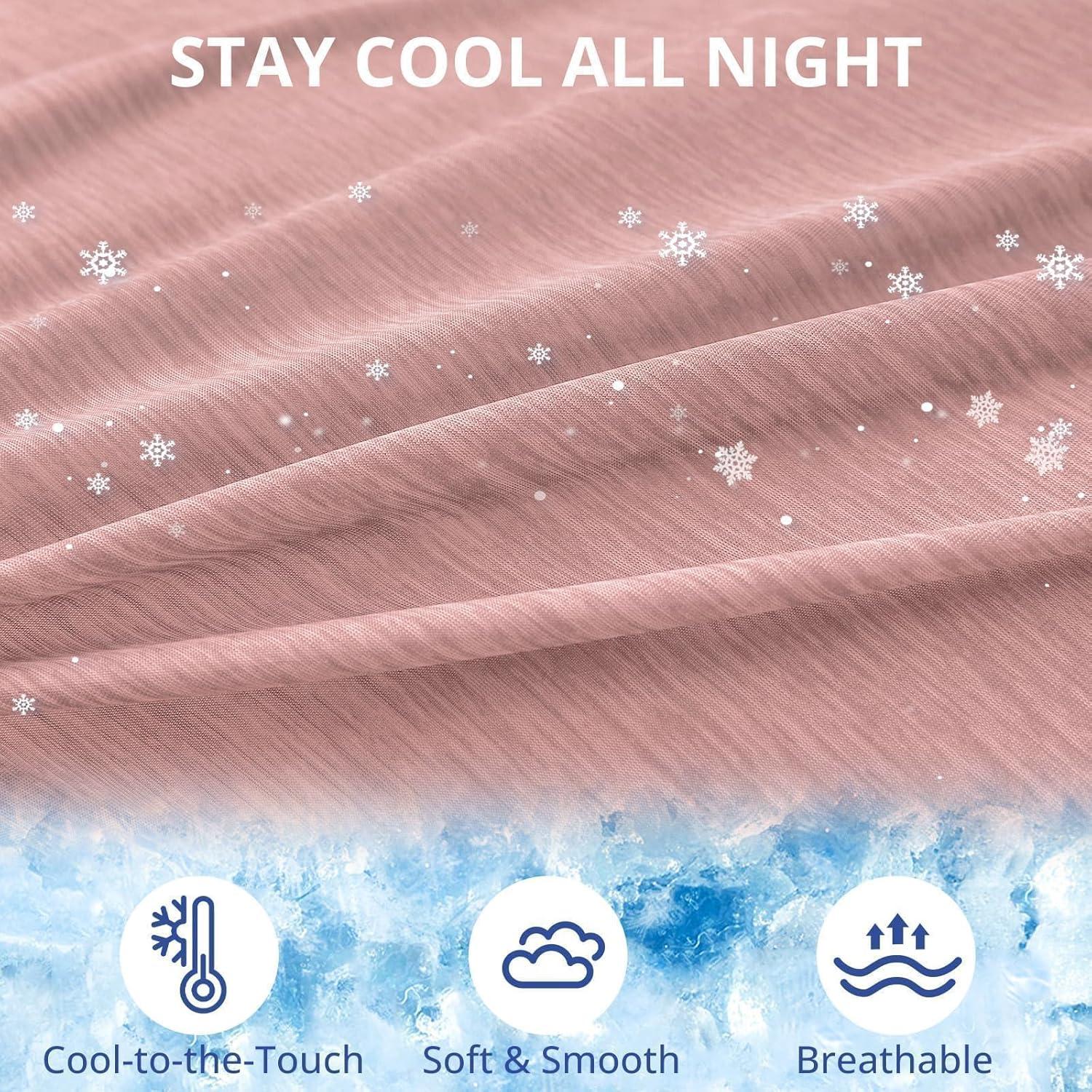 Funda de Almohada de Embarazo Refrigerante Sasttie Rosa 145x140 cm