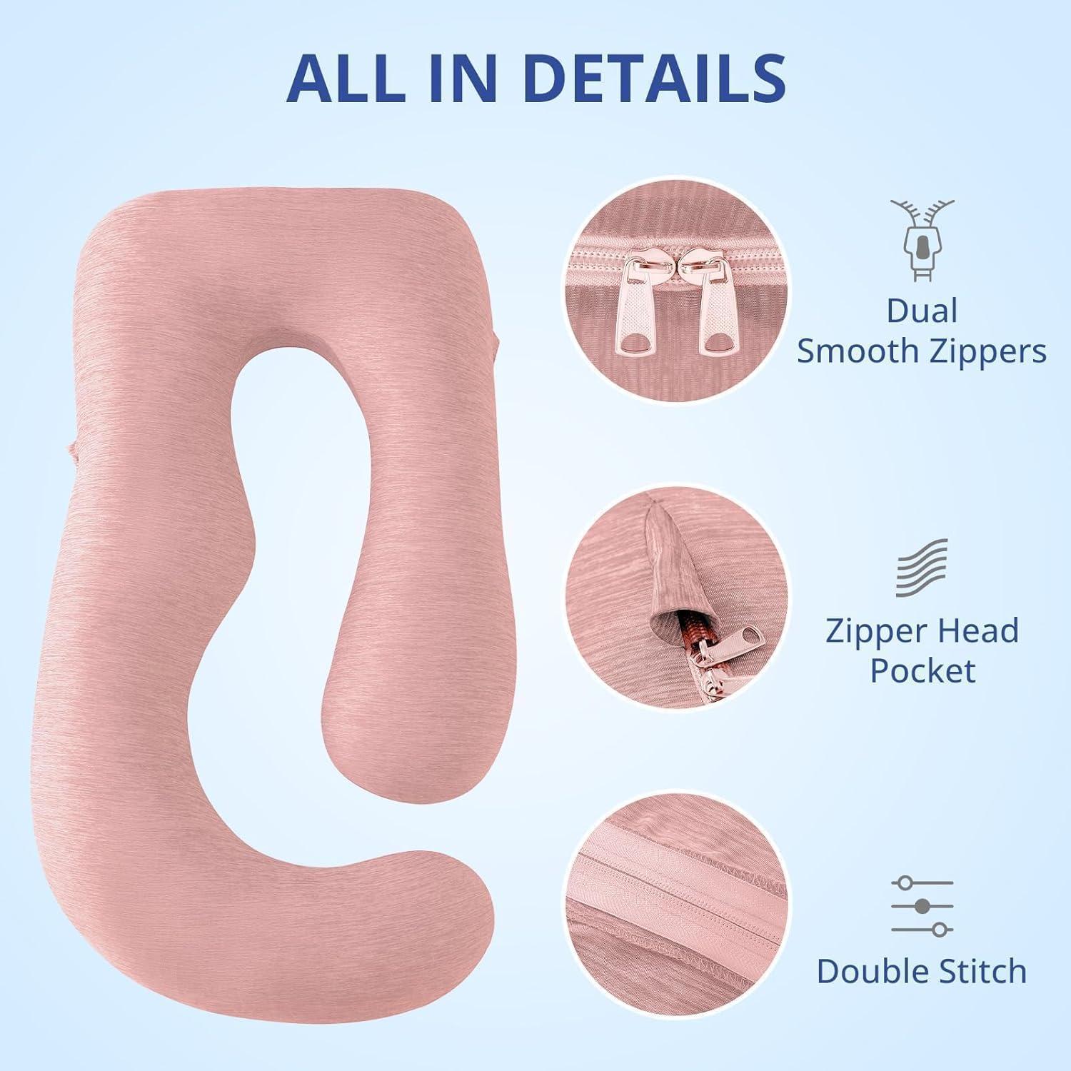 Funda de Almohada de Embarazo Refrigerante Sasttie Rosa 145x140 cm