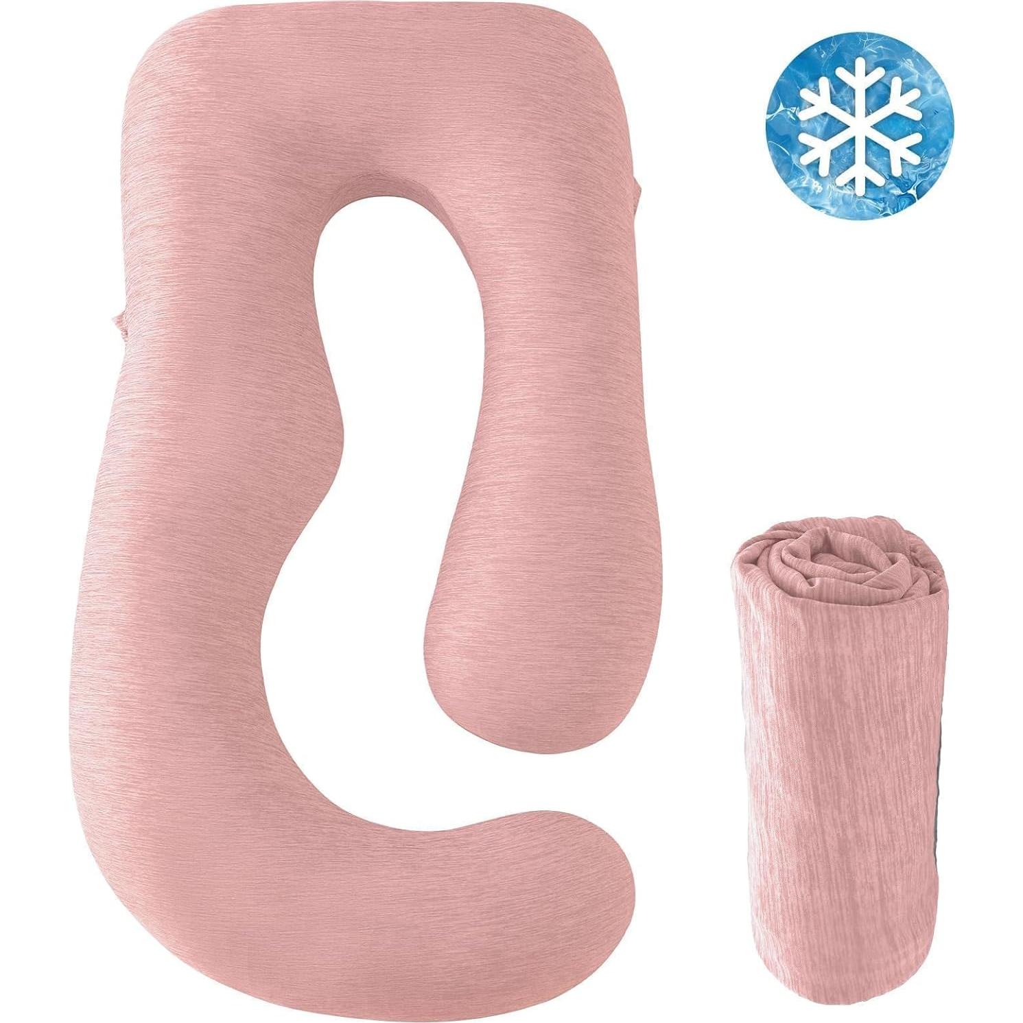 Funda de Almohada de Embarazo Refrigerante Sasttie Rosa 145x140 cm