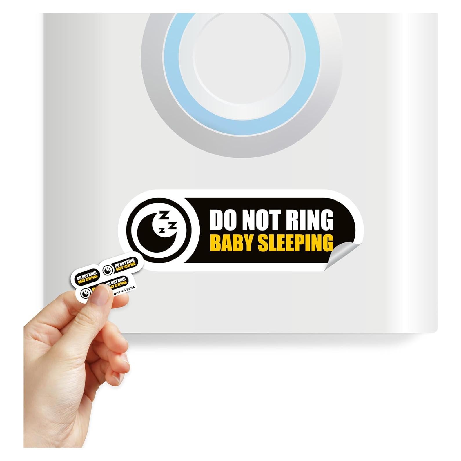 Etiquetas No Llamar Bebé Durmiendo Engraven - 3 Tamaños Impermeables