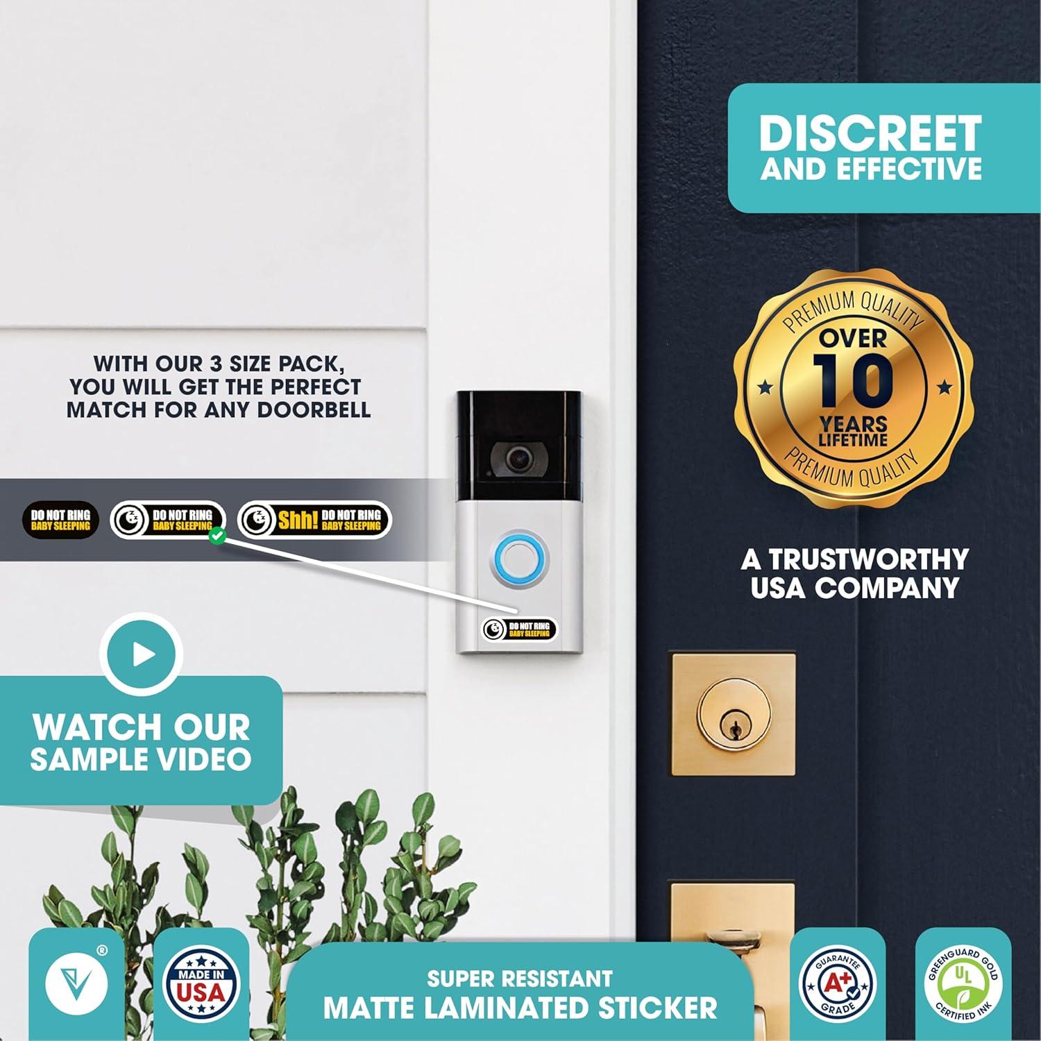 Etiquetas No Llamar Bebé Durmiendo Engraven - 3 Tamaños Impermeables