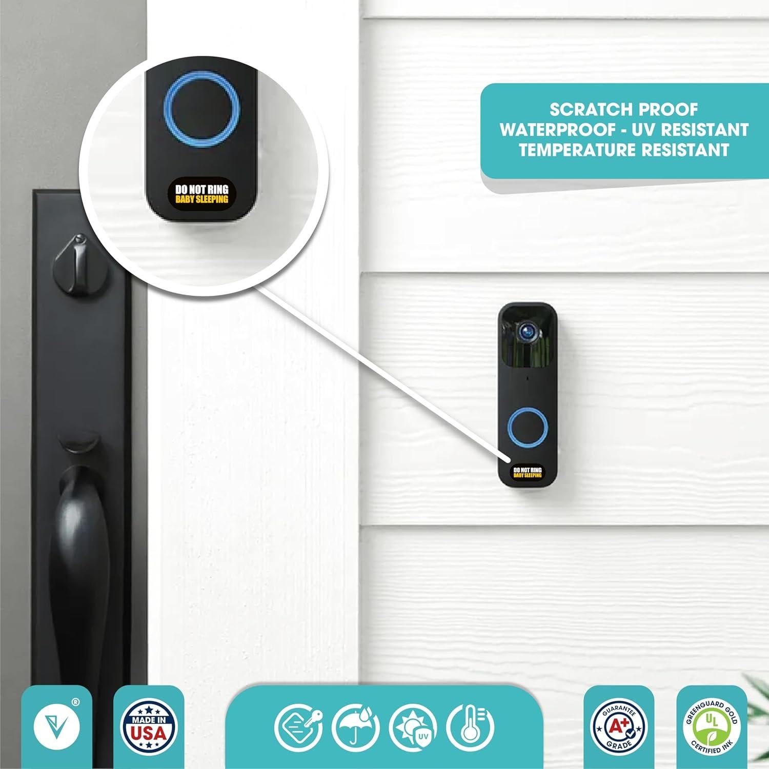 Etiquetas No Llamar Bebé Durmiendo Engraven - 3 Tamaños Impermeables