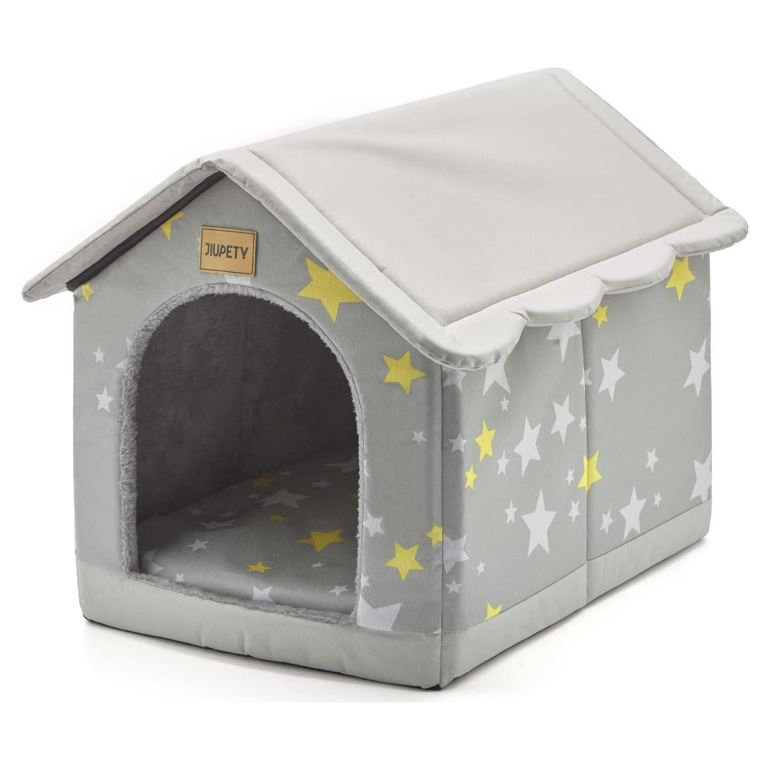 Casa para Mascotas Jiupety 2XL Gris - Cueva Cálida para Perros Grandes