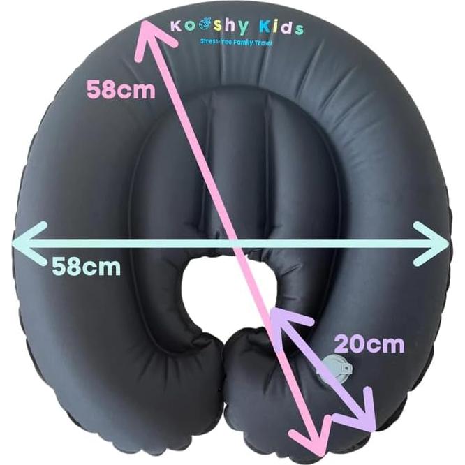 Almohada de Viaje Inflable Kooshy Kids Kloud - Soporte para Niños y Adultos