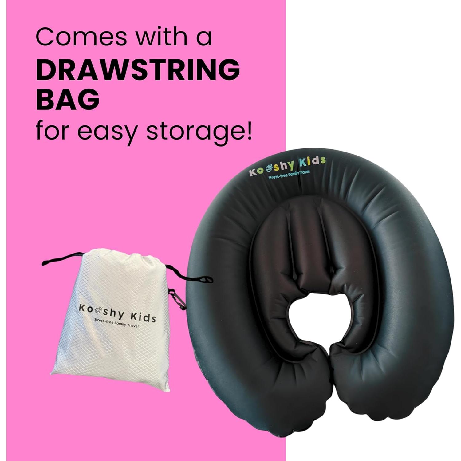 Almohada de Viaje Inflable Kooshy Kids Kloud - Soporte para Niños y Adultos