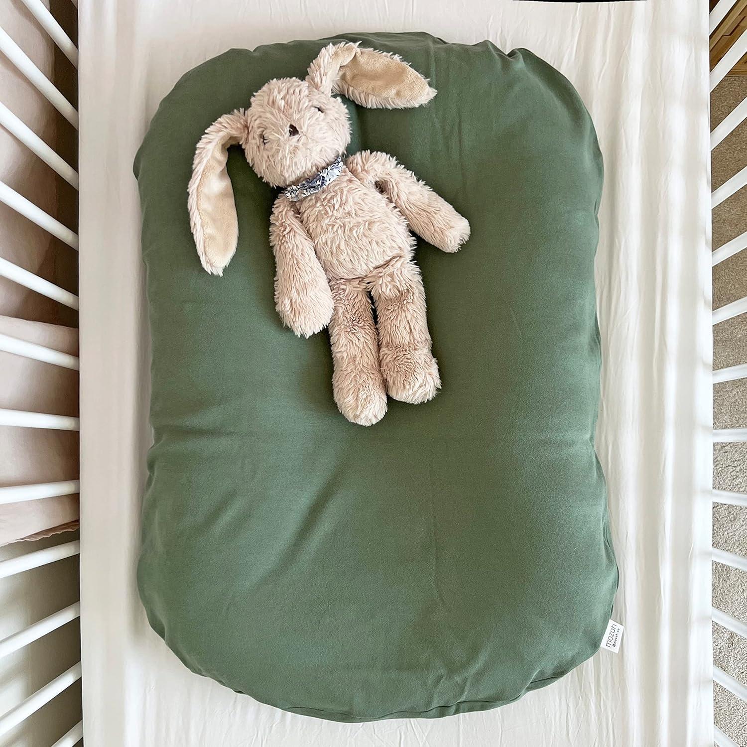 Funda de Cojín para Bebé MOZAH - Algodón Orgánico 78x60cm Verde