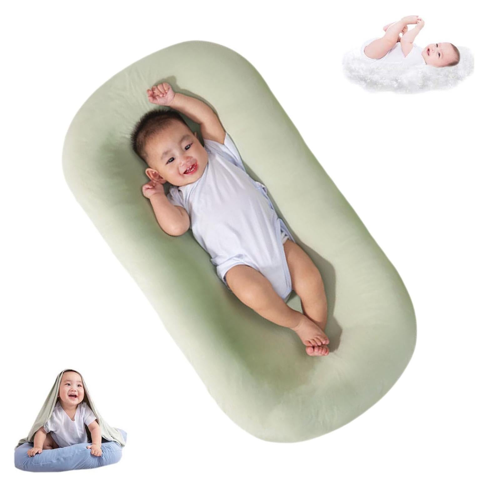 Cojín para Bebé Recien Nacido Verde - Suave y Transpirable