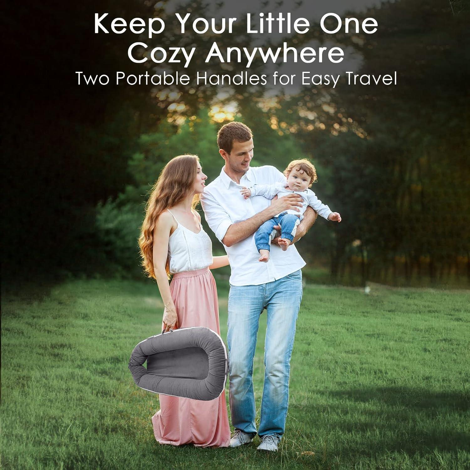 Funda de Nido Hipoalergénica MEXXI para Dockatot Deluxe+ Carbón