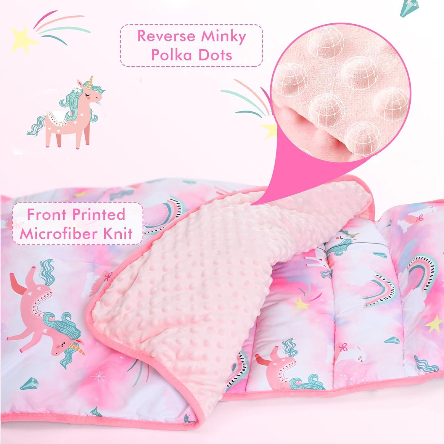 Colchoneta para Siesta Yierchoo Unicornio con Almohada y Manta