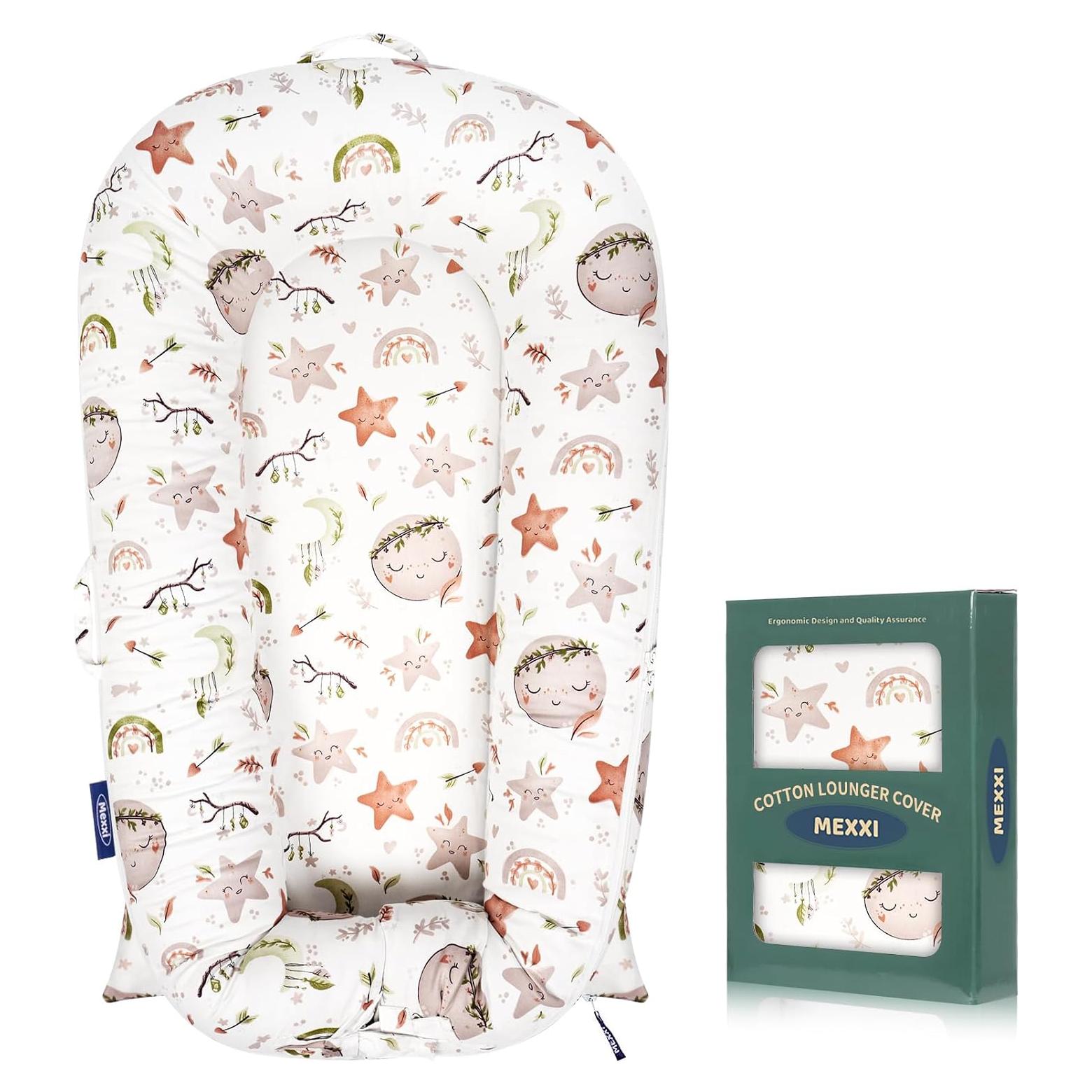 Cubierta de Reemplazo Mexxi para Nido de Bebé Hipoalergénica Estrellas y Luna