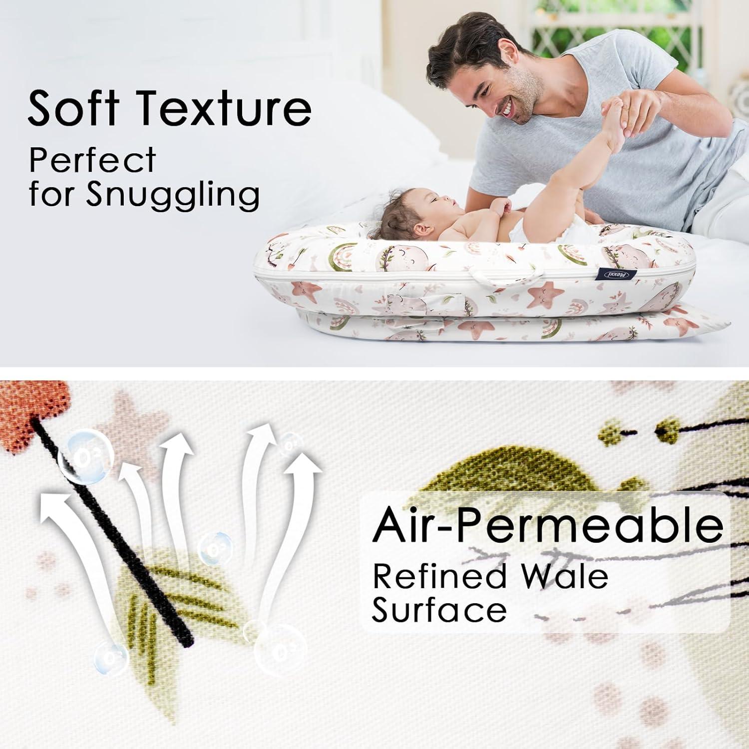 Cubierta de Reemplazo Mexxi para Nido de Bebé Hipoalergénica Estrellas y Luna