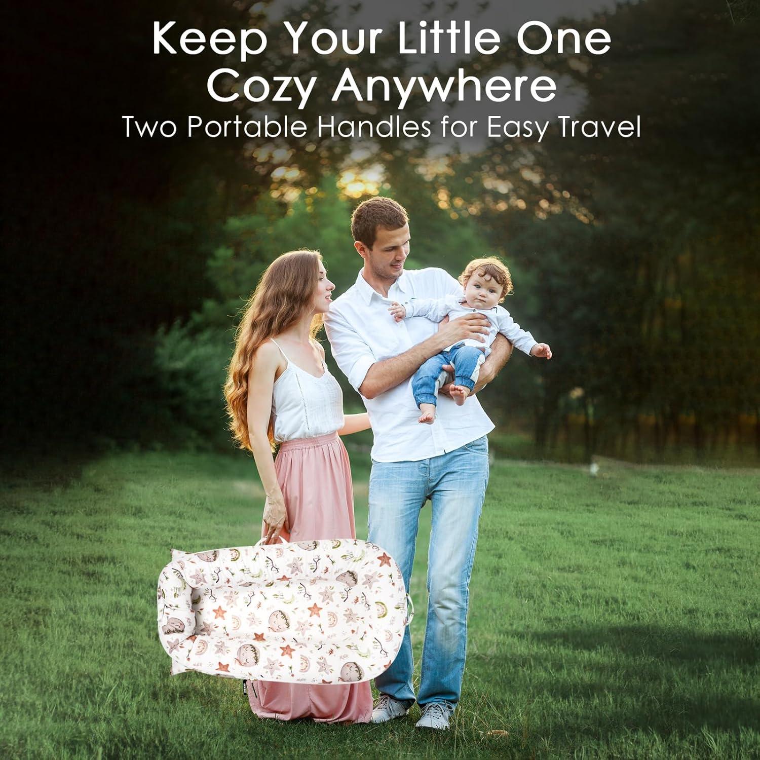 Cubierta de Reemplazo Mexxi para Nido de Bebé Hipoalergénica Estrellas y Luna