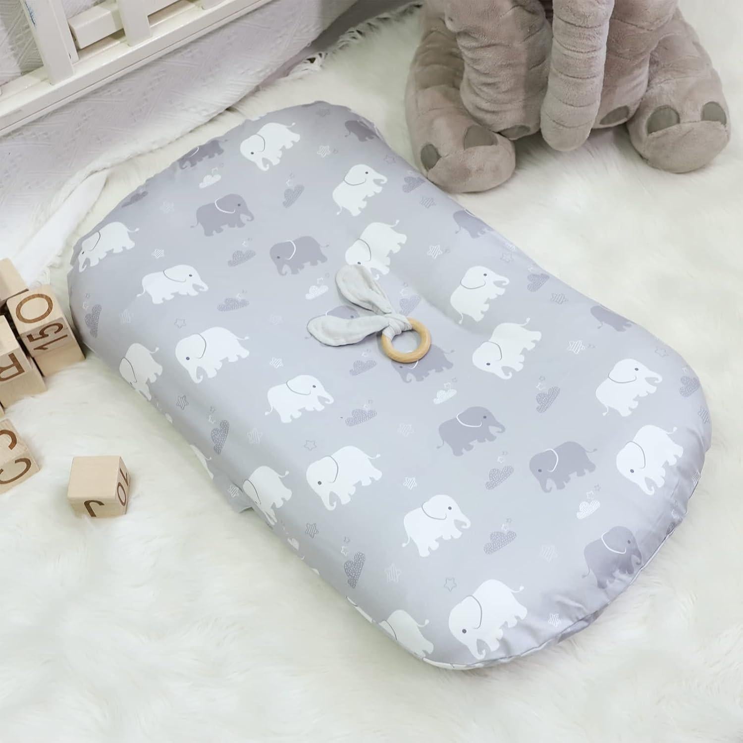 Funda para Lounger de Bebé TANOFAR Elefante Microfibra 80x54cm
