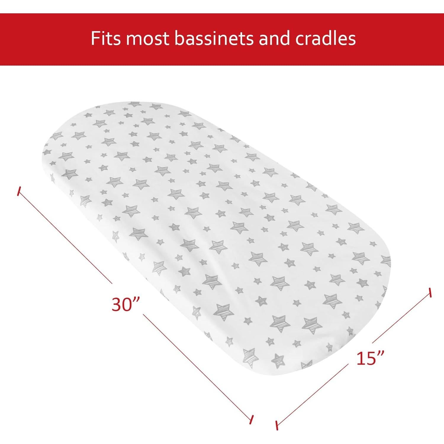 Sábanas Impermeables para Cuna Moonsea 76x38 cm 2 Piezas